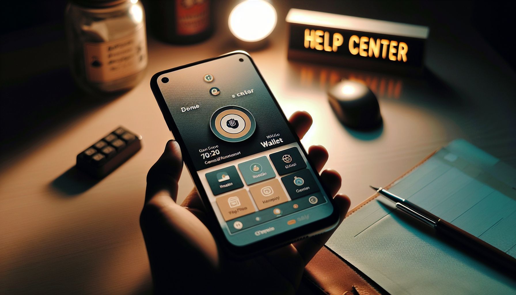 Player viewing BDTJL support tools and wallet options on a smartphone