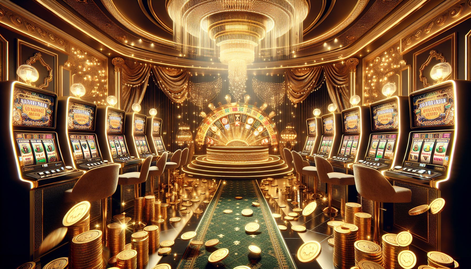 Premium slot reels with glowing symbols, gold accents, and a celebratory win atmosphere representing BDTJL slots